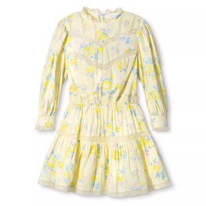 LoveShackFancy Louise Pintuck Yoke Mini Dress